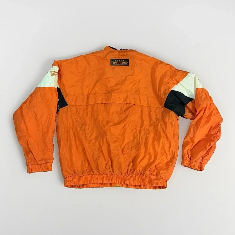 Reebok Texas Longhorns Orange White Black Windbreaker Jacket L